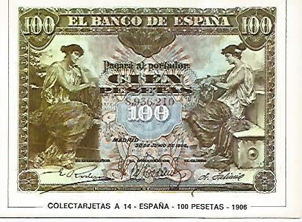 POSTAL 18245: 100 pesetas de España 1906