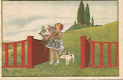POSTAL 18273: Dibujo de niña