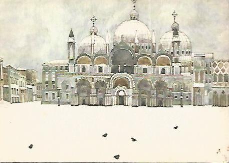POSTAL DE NAVIDAD 18361: San Marco con nieve