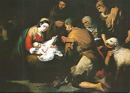 POSTAL DE NAVIDAD 18386: Adoracion de los pastores