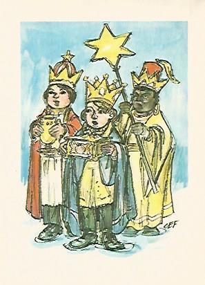 POSTAL DE NAVIDAD 18424: Reyes Magos