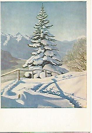 POSTAL DE NAVIDAD 18434: Nieve en los Alpes