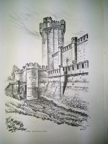 Laminas Carlos Freixas: Castillos de España 01 - CASTILLO DE LA MOTA (Serie estudios 22)