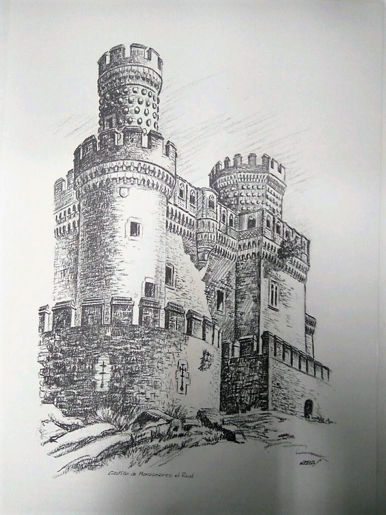 Laminas Carlos Freixas: Castillos de España 02 - CASTILLO DE MANZANARES EL REAL (Serie estudios 22)