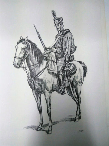 Laminas Carlos Freixas: Jinetes 01- Jinete Frances Napoleonico a caballo (Serie estudios 23)