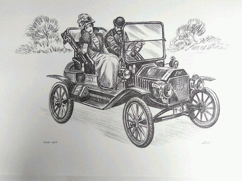 Laminas Carlos Freixas: Automoviles Veteranos 05- FORD 1909 (Serie estudios 25)