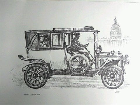 Laminas Carlos Freixas: Automoviles Veteranos 06- PANHARD LEVASEUR 1910 (Serie estudios 25)