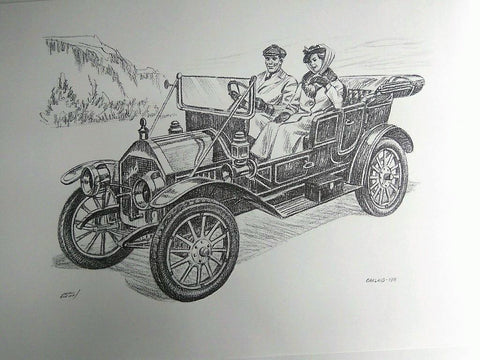 Laminas Carlos Freixas: Automoviles Veteranos 08- OAKLAND 1911 (Serie estudios 25)