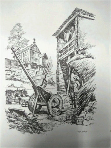 Laminas Carlos Freixas: Rincones Tipicos 02: PAZO GALLEGO (Serie Estudios 20)