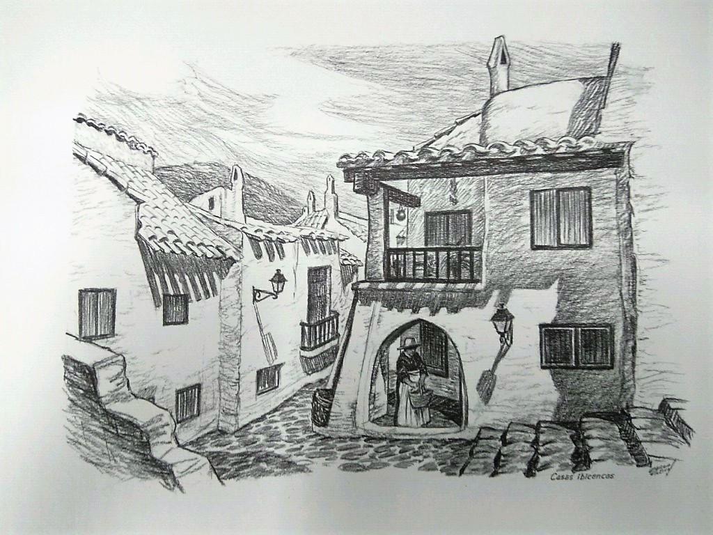 Laminas Carlos Freixas: Rincones Tipicos 03: CASAS IBICENCAS (Serie Estudios 20)