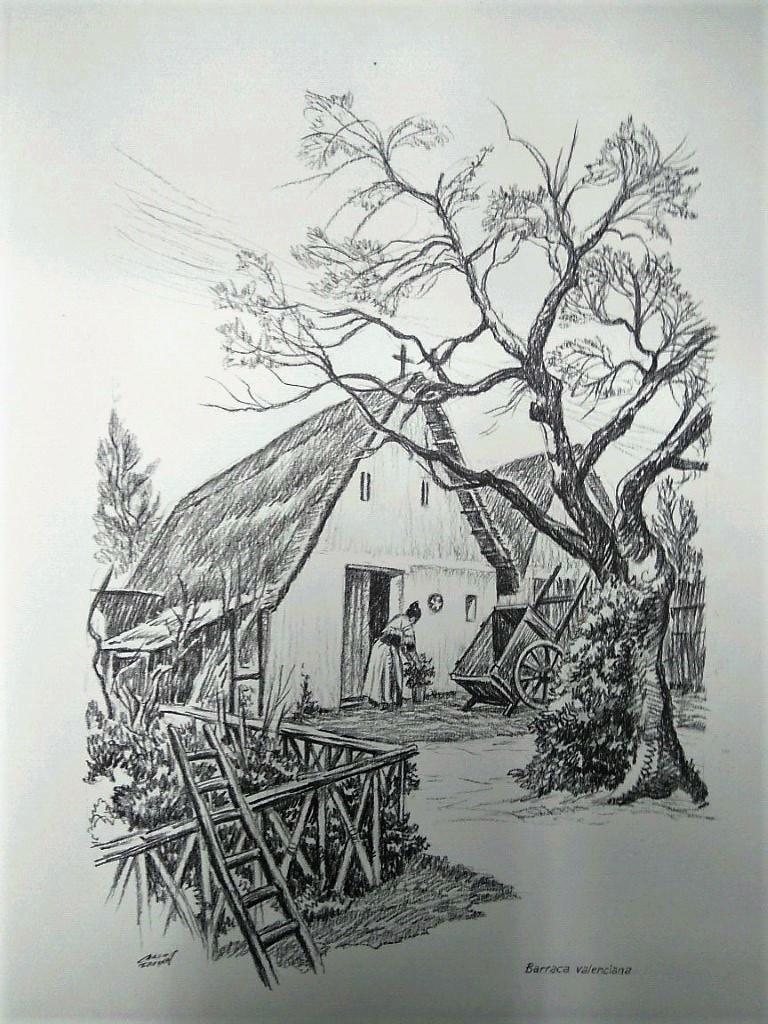 Laminas Carlos Freixas: Rincones Tipicos 04: BARRACA VALENCIANA (Serie Estudios 20)