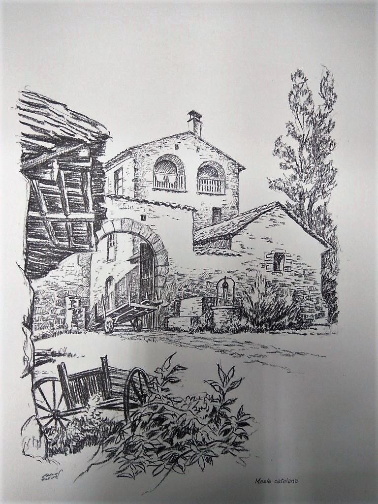 Laminas Carlos Freixas: Rincones Tipicos 06: MASIA CATALANA (Serie Estudios 20)