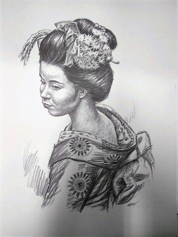 Laminas Carlos Freixas: Tipos exoticos 01: GEISHA JAPONESA (Serie Estudios 15)