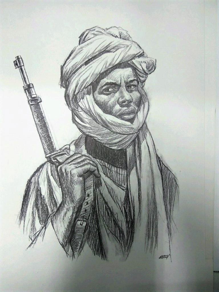 Laminas Carlos Freixas: Tipos exoticos 02: TUAREG DEL DESIERTO (Serie Estudios 15)