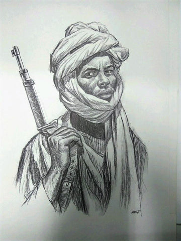 Laminas Carlos Freixas: Tipos exoticos 02: TUAREG DEL DESIERTO (Serie Estudios 15)