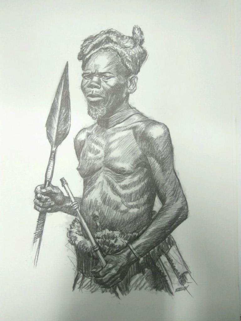 Laminas Carlos Freixas: Tipos exoticos 08: HOMBRE BOSQUIMANO  (Serie Estudios 15)