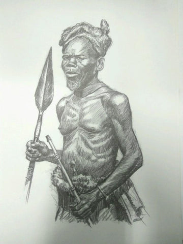 Laminas Carlos Freixas: Tipos exoticos 08: HOMBRE BOSQUIMANO  (Serie Estudios 15)
