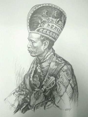 Laminas Carlos Freixas: Tipos exoticos II 08: HOMBRE ASIATICO  (Serie Estudios 16)