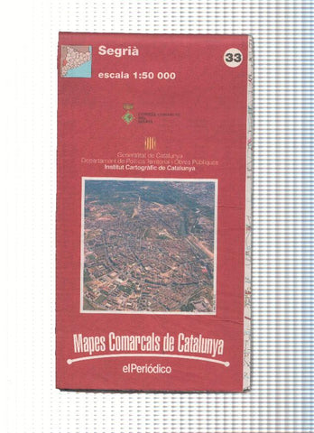 Mapes Comarcals de Catalunya numero 33: Segria, escala 1:50 000