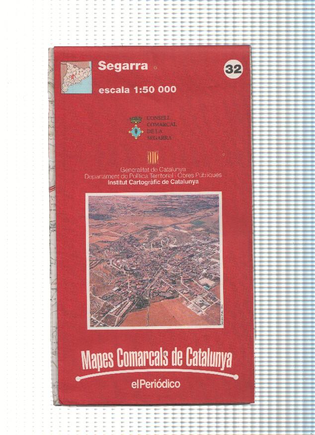 Mapes Comarcals de Catalunya numero 32: Segarra, escala 1:50 000