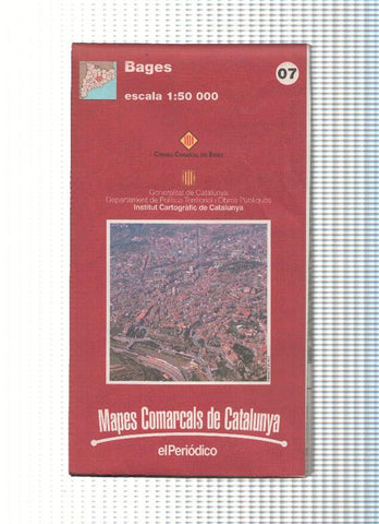 Mapes Comarcals de Catalunya numero 07: Bages, escala 1:50 000
