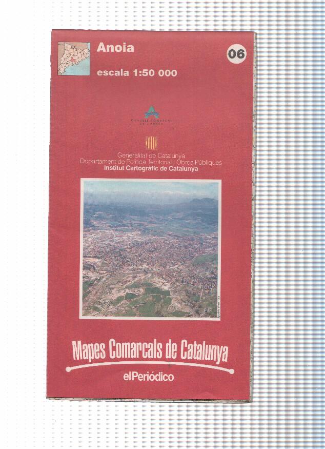 Mapes Comarcals de Catalunya numero 06: Anoia, escala 1:50 000
