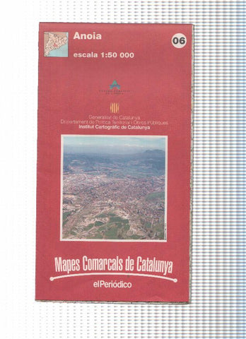 Mapes Comarcals de Catalunya numero 06: Anoia, escala 1:50 000