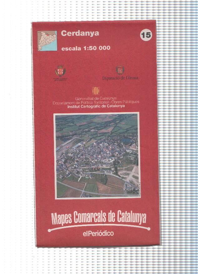 Mapes Comarcals de Catalunya numero 15: Cerdanya, escala 1:50 000