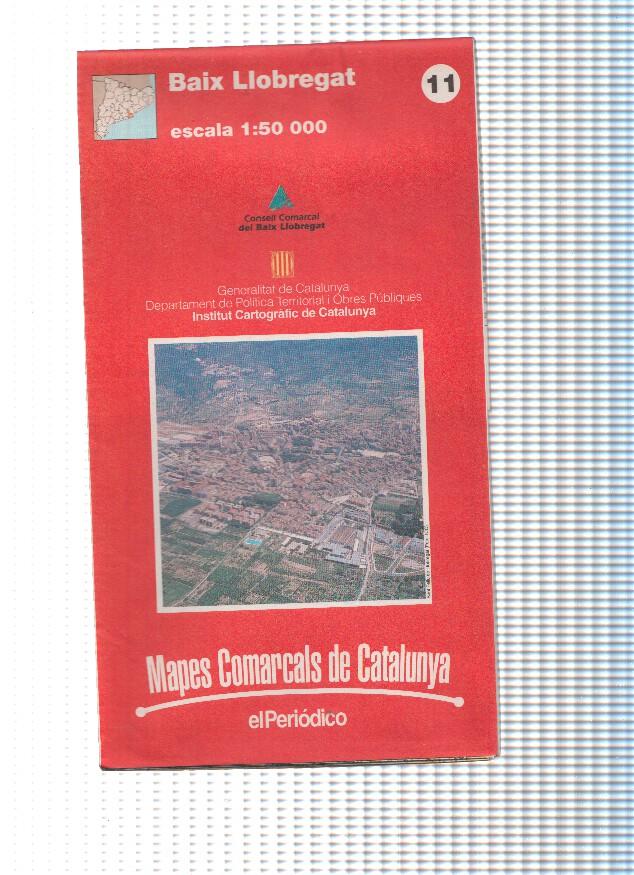 Mapes Comarcals de Catalunya numero 11: Baix Llobregat, escala 1:50 000