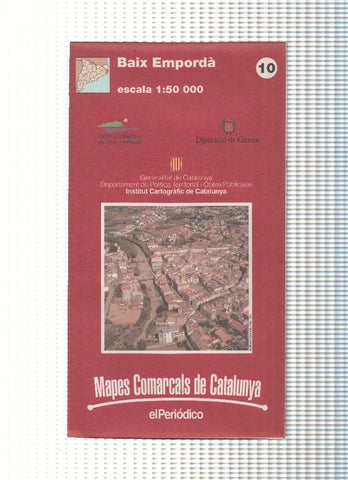 Mapes Comarcals de Catalunya numero 10: Baix Emporda, escala 1:50 000