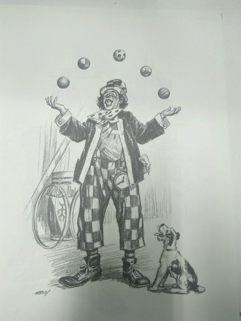 Laminas Carlos Freixas: PAYASOS, Numero 02: PAYASO MALAVARES Y PERRO (Serie Estudios 11 )