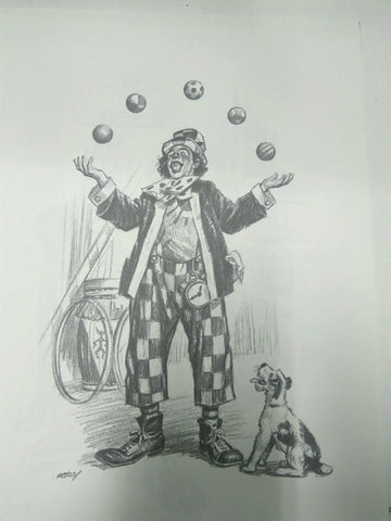 Laminas Carlos Freixas: PAYASOS, Numero 02: PAYASO MALAVARES Y PERRO (Serie Estudios 11 )
