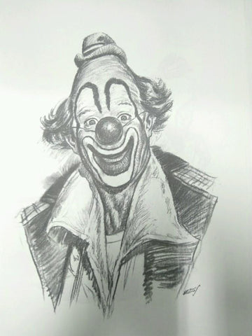 Laminas Carlos Freixas: PAYASOS, Numero 04: PAYASO CLASICO RIENDO (Serie Estudios 11 )