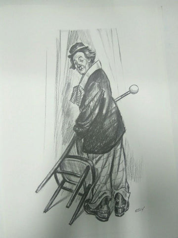 Laminas Carlos Freixas: PAYASOS, Numero 08: PAYASO CON SILLA AL ESCENARIO (Serie Estudios 11 )