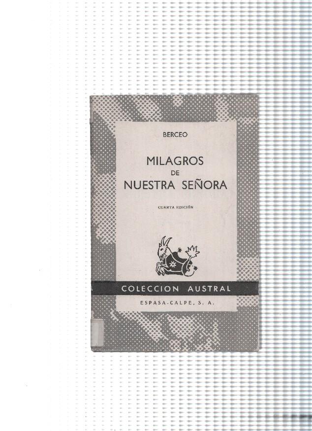 Milagros de Nuestra Señora ( cuarta edicion 1966 )