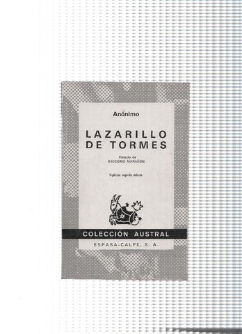 Lazarillo de Tormes ( vigesima segunda edicion 1976 )