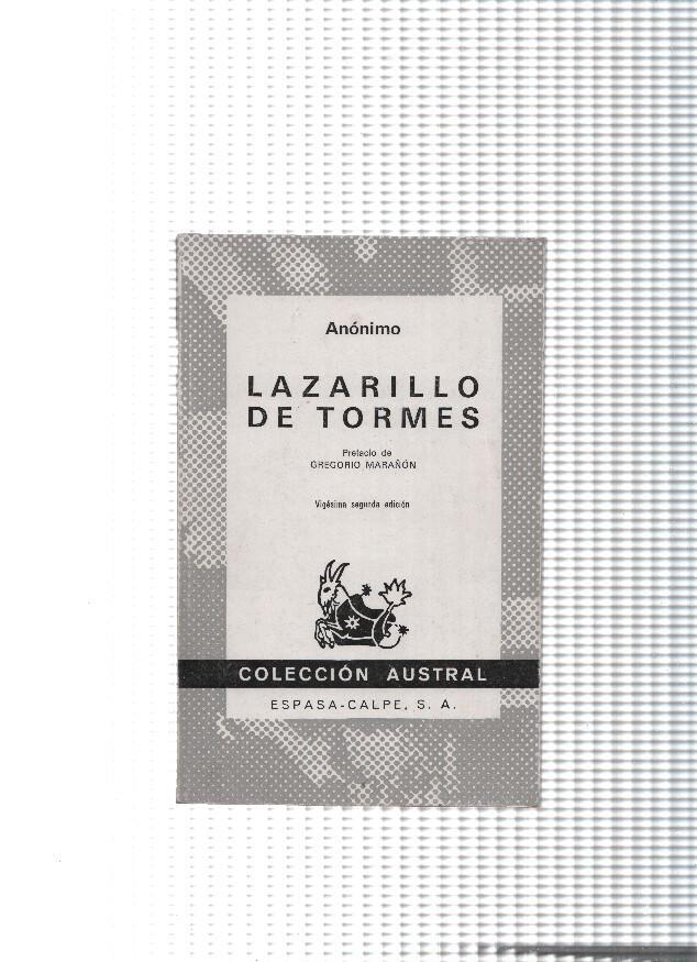 Austral: Lazarillo de Tormes ( vigesima segunda edicion 1976  
