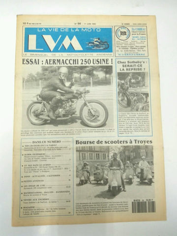 LA VIE DE LA MOTO, Numero 096 - Junio 1992: ESSAI: AERMACCHI 250 USINE  