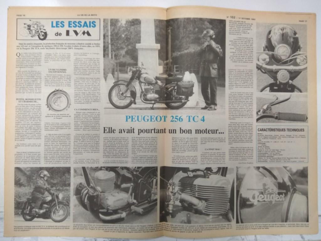 LA VIE DE LA MOTO, Numero 102 - 1 Octubre 1992: PEUGEOT 256 TC 4