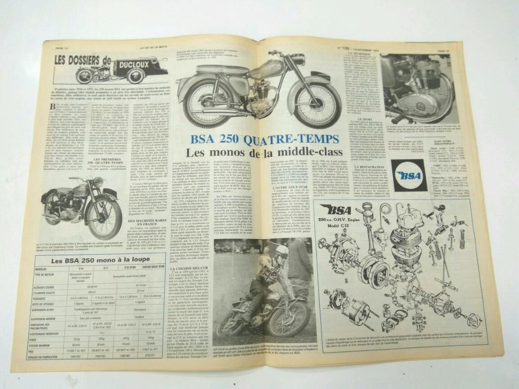 LA VIE DE LA MOTO, Numero 102 - 15 Noviembre 1992: BSA 250 QUATRE-TEMPS