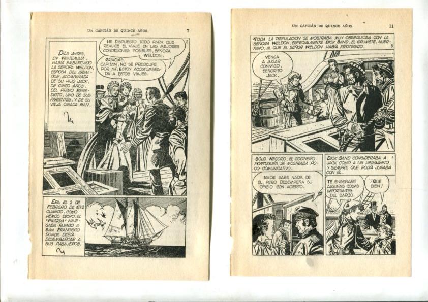 Un Capitan de Quince Años , dibujos de Pedro Alferez