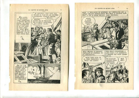 Un Capitan de Quince Años , dibujos de Pedro Alferez