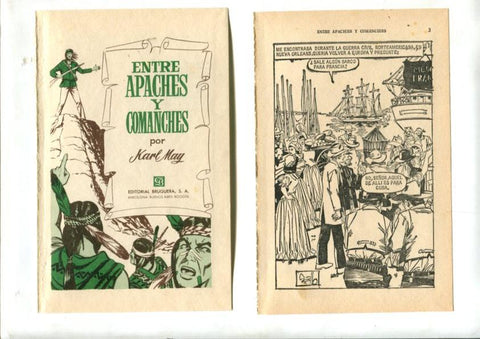Entre apaches y comanches, dibujos de Carrillo