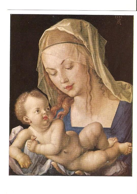 Postal 021956 : The Madonna with the pear, Albrecht Dürer