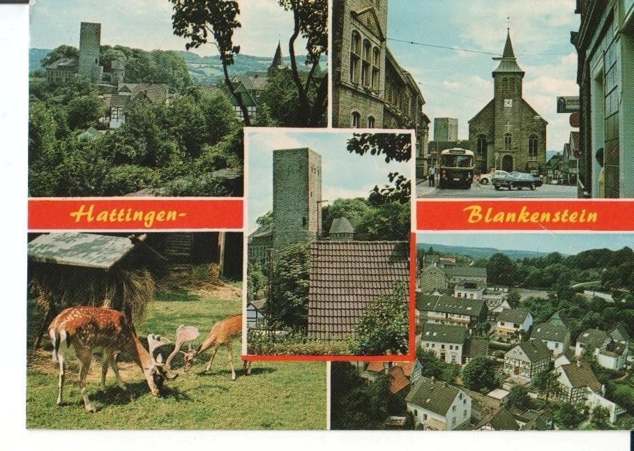 Postal-Postcard 17524: HATTINGEN BLAKENSTEIN - Burg erbaut 1226