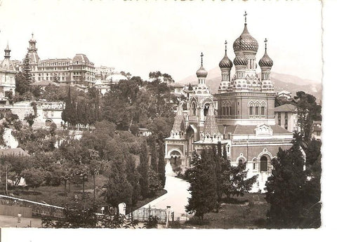 Postal 035744 : la Cote dAzur. Nice - ñEglise Russe et le Cycee du Parc Imperial