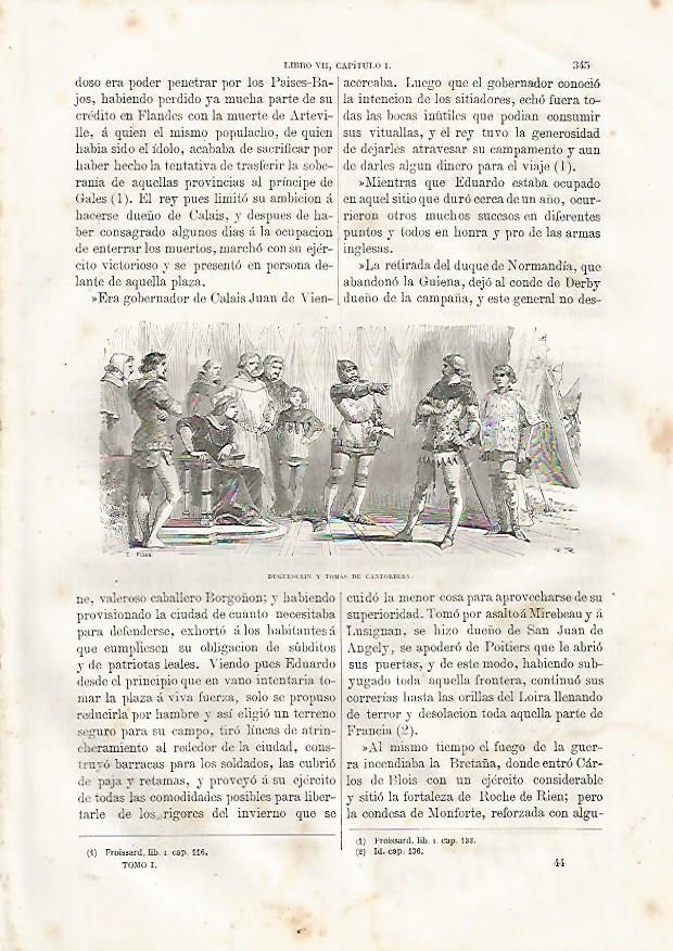 LAMINA 3468: Duguesclin y Tomas de Cantorbery
