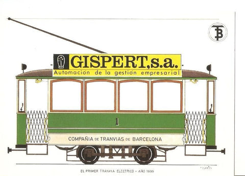 Postal 042602 : El Primer Tranvia Electrico. Año 1899