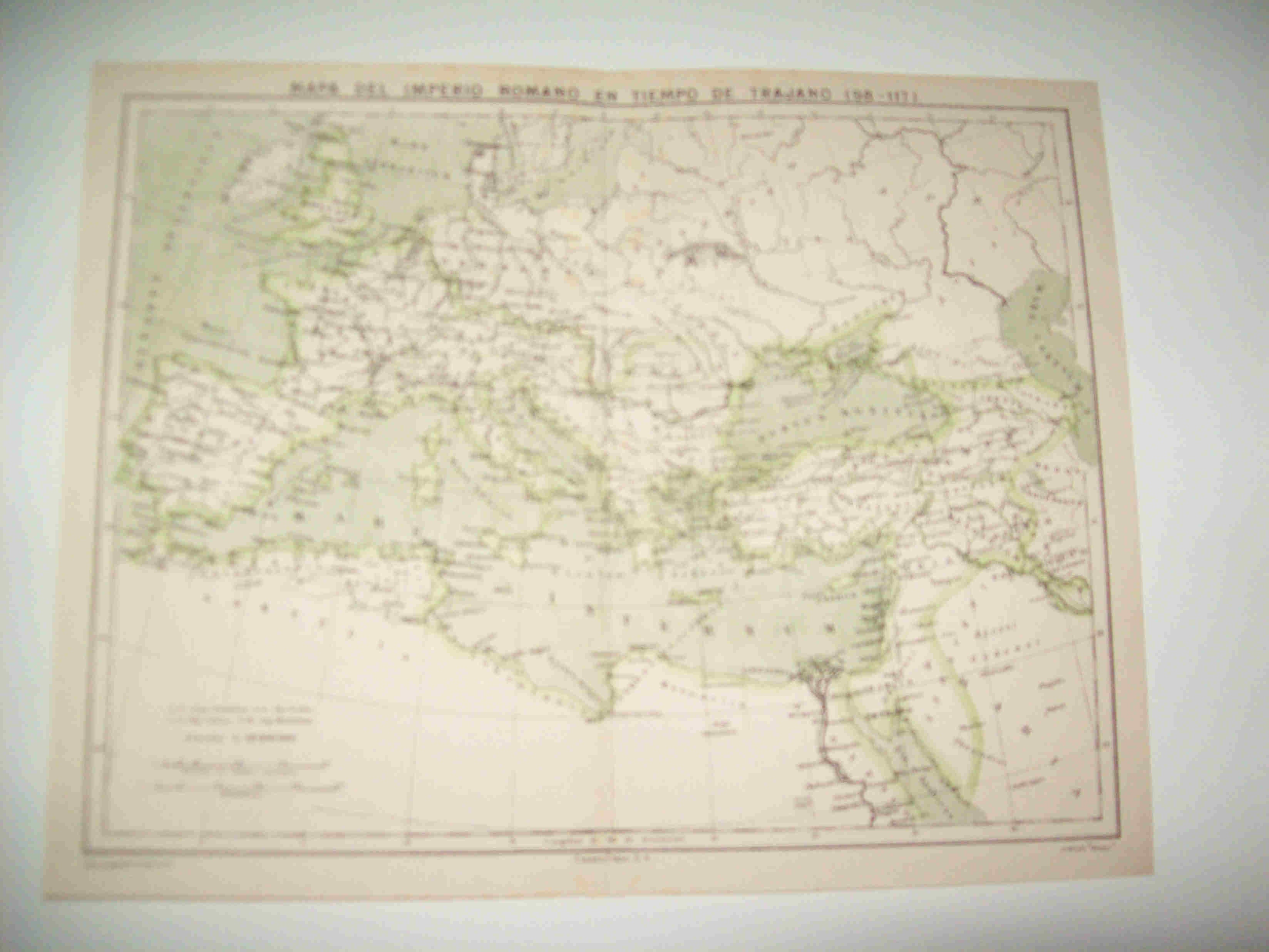 LAMINA ESPASA 16889: Mapa del Imperio romano en tiempos de Trajano