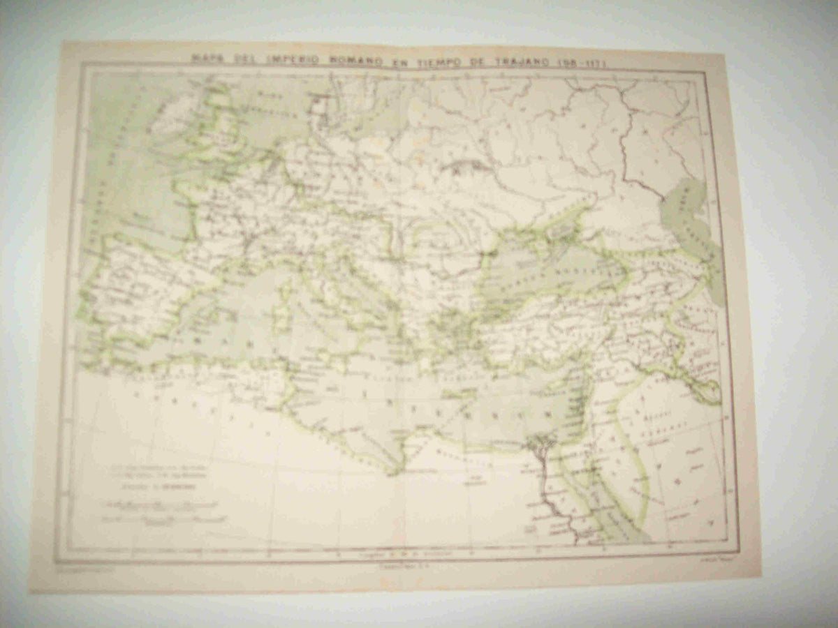 LAMINA ESPASA 16889: Mapa del Imperio romano en tiempos de Trajano